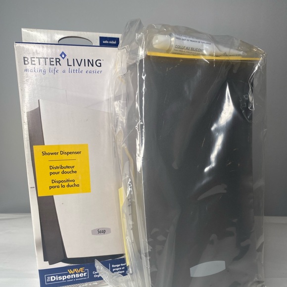 Better Living Wave Dispenser soap & shampoo Satin Nickel finish new - Picture 1 of 10